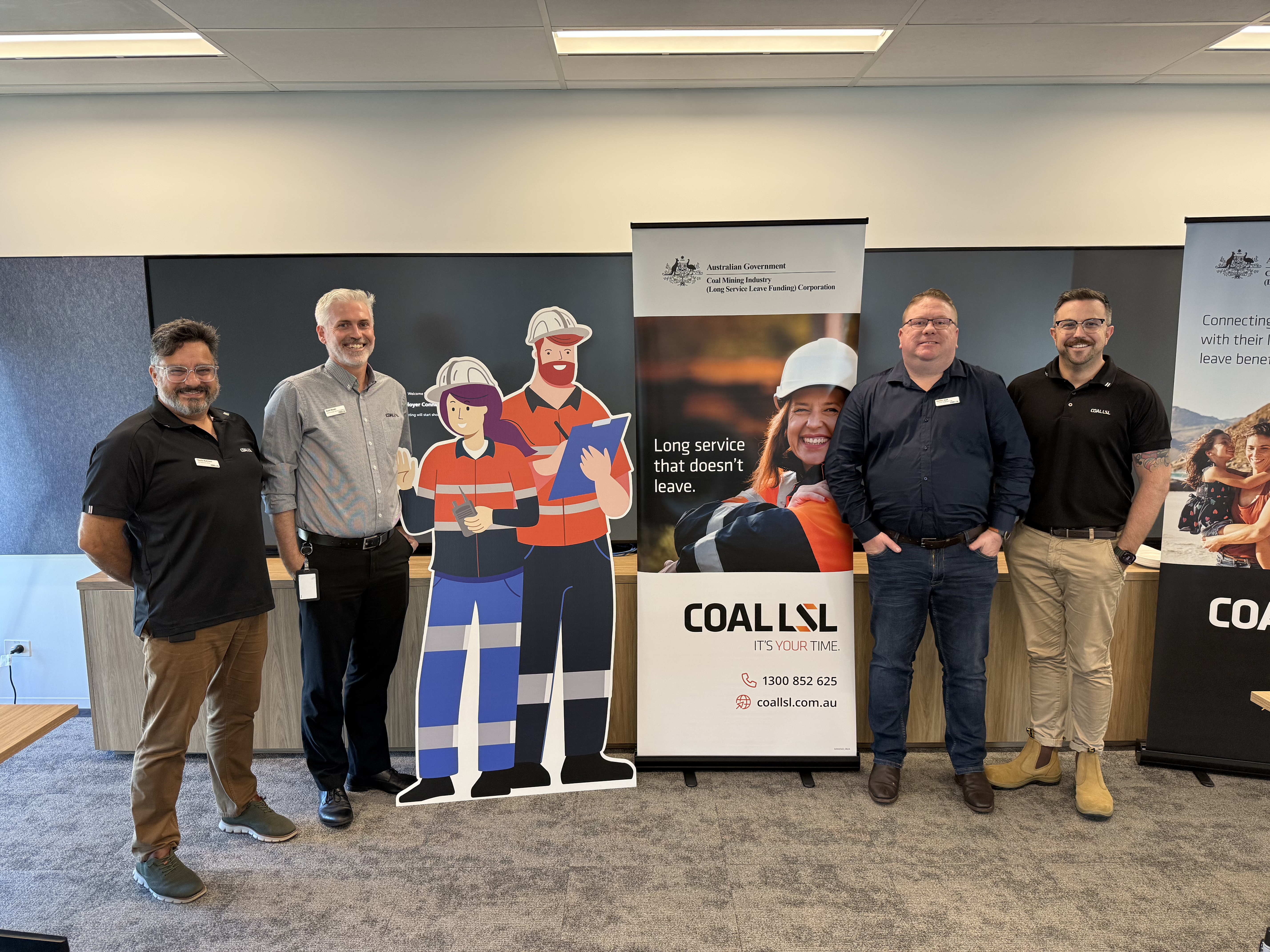 Coal LSL team with cardboard cutouts